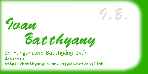ivan batthyany business card